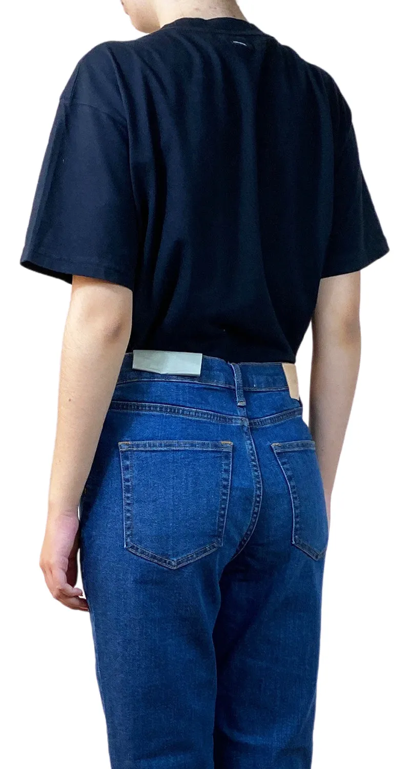 CHER Polera Negra Estampada