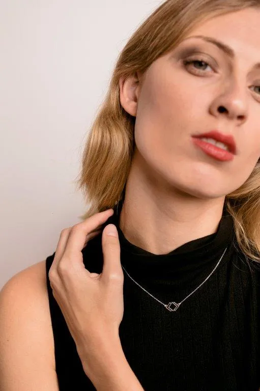 Collar mini Rhombus Plata