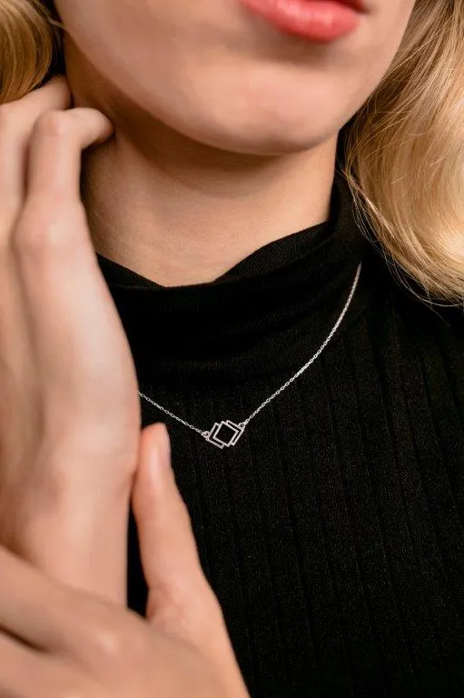 Collar mini Rhombus Plata