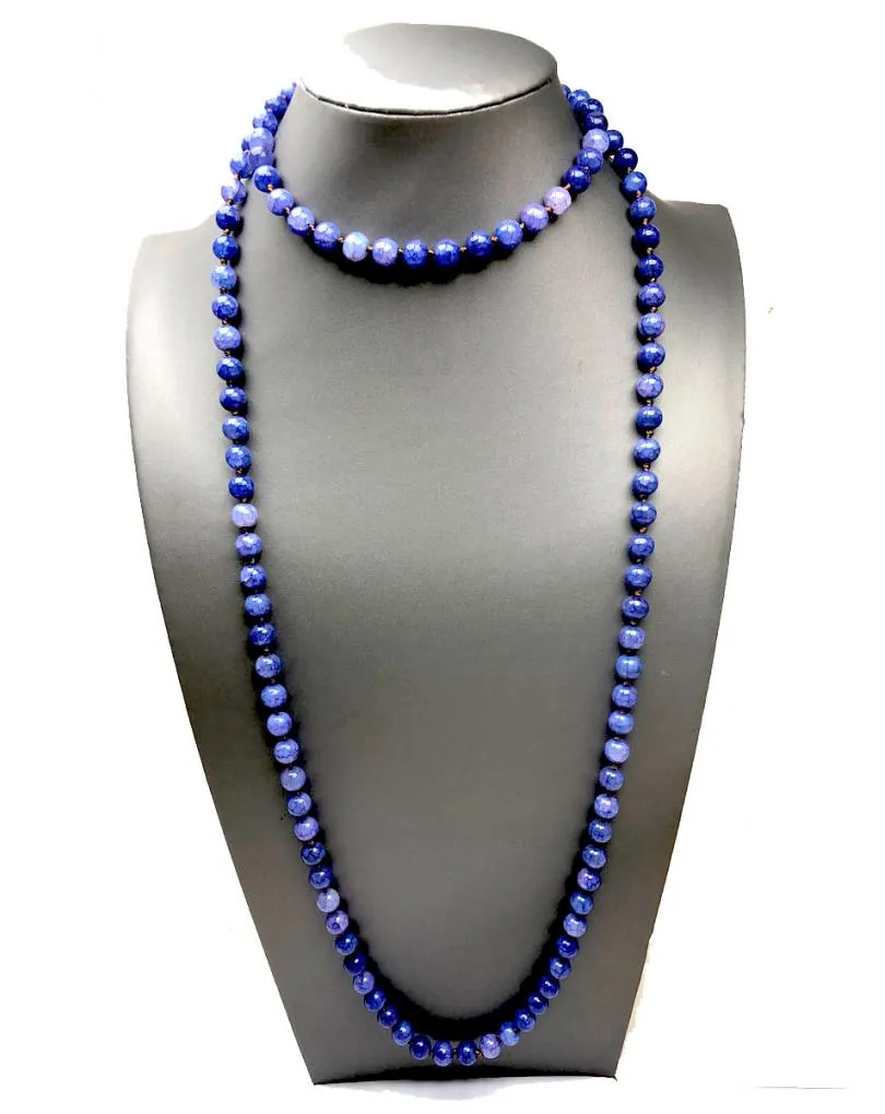 COLLARES LARGOS MORADO AZULADO PARA ALEGRAR TUS PRENDAS