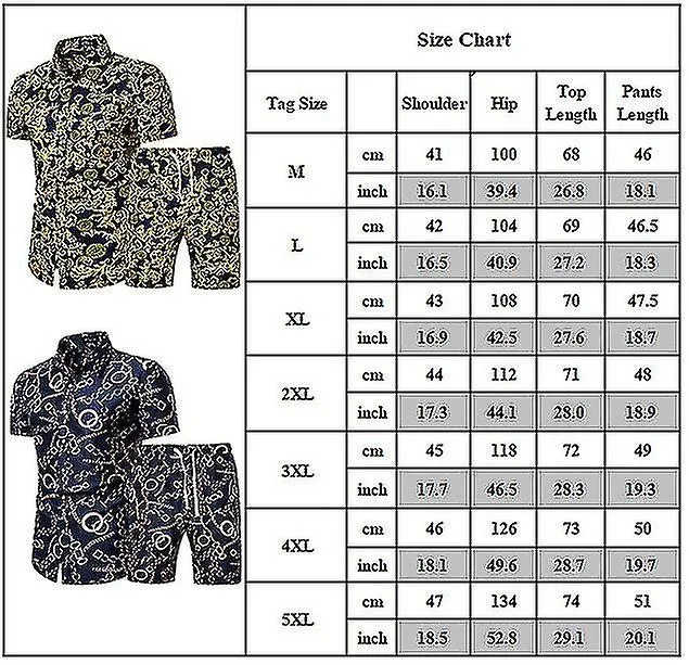 CONJUNTO DE PANTALONES CORTOS DE CAMISA DE MANGA CORTA PARA HOMBRE ATUENDOS DE VERANO DE PLAYA DE VACACIONES HAWAIANASYUHAO