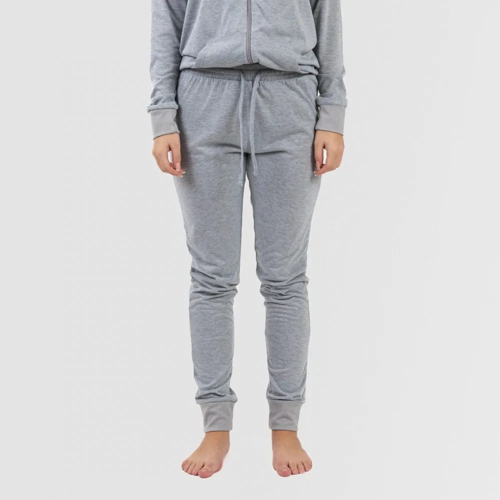 Conjunto deportivo chaqueta cremallera mujer gris