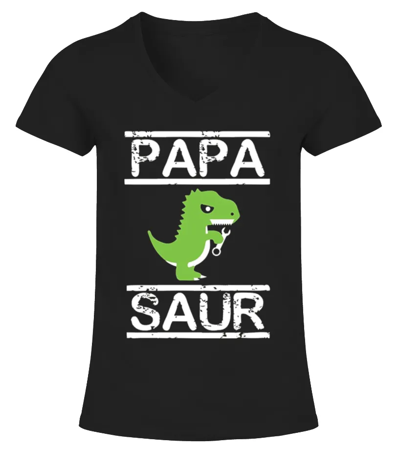 DAD DOES GOD EXIST DINOSAURS ATHEIST FUNNY TSHIRT TEE SHIRT  LIMITED EDITION CAMISETA CUELLO PICO MUJER
