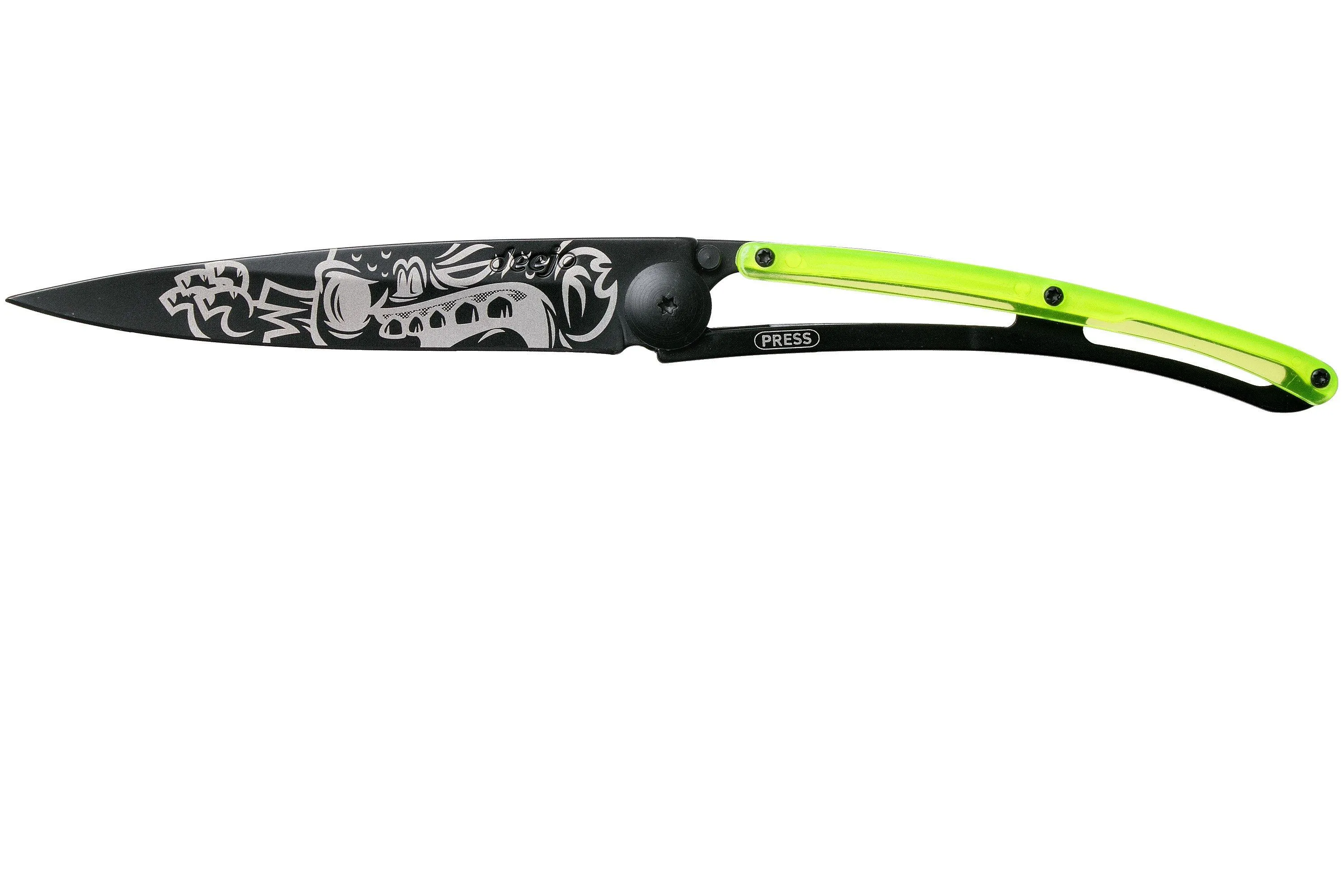 Deejo Tattoo Black Colors 37g, yellow, Zombie 1GB111 navaja