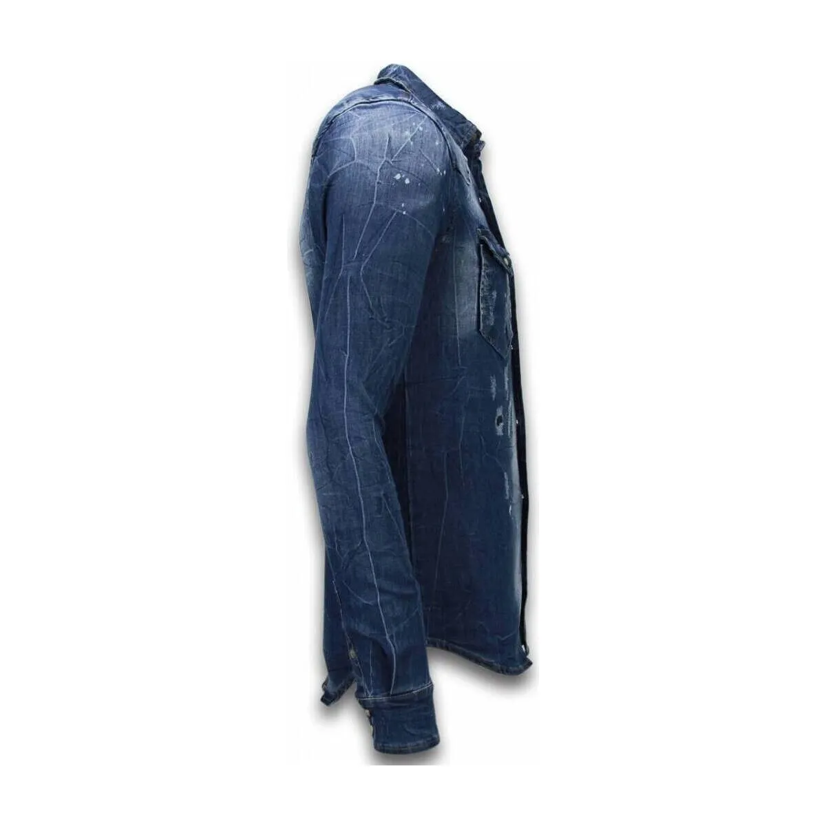 Denim Shirt Blusa De Mezclilla Slim