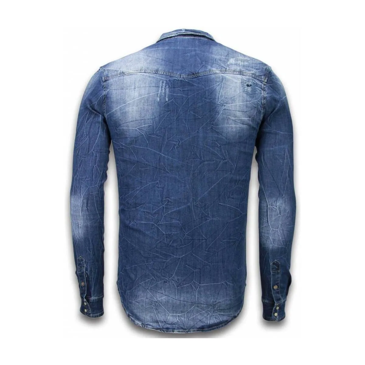 Denim Shirt Blusa De Mezclilla Slim