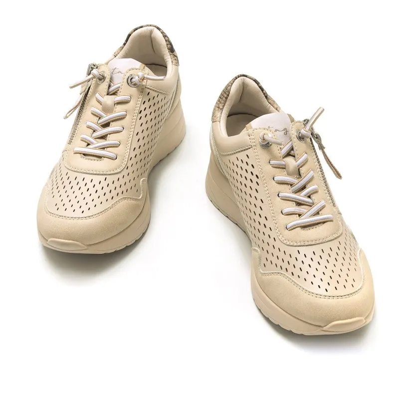 DEPORTIVAS CASUAL DE MUJER MTNG LANAS BEIGE 56226