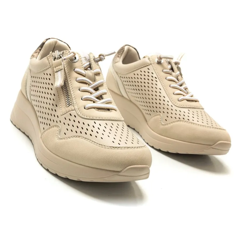 DEPORTIVAS CASUAL DE MUJER MTNG LANAS BEIGE 56226