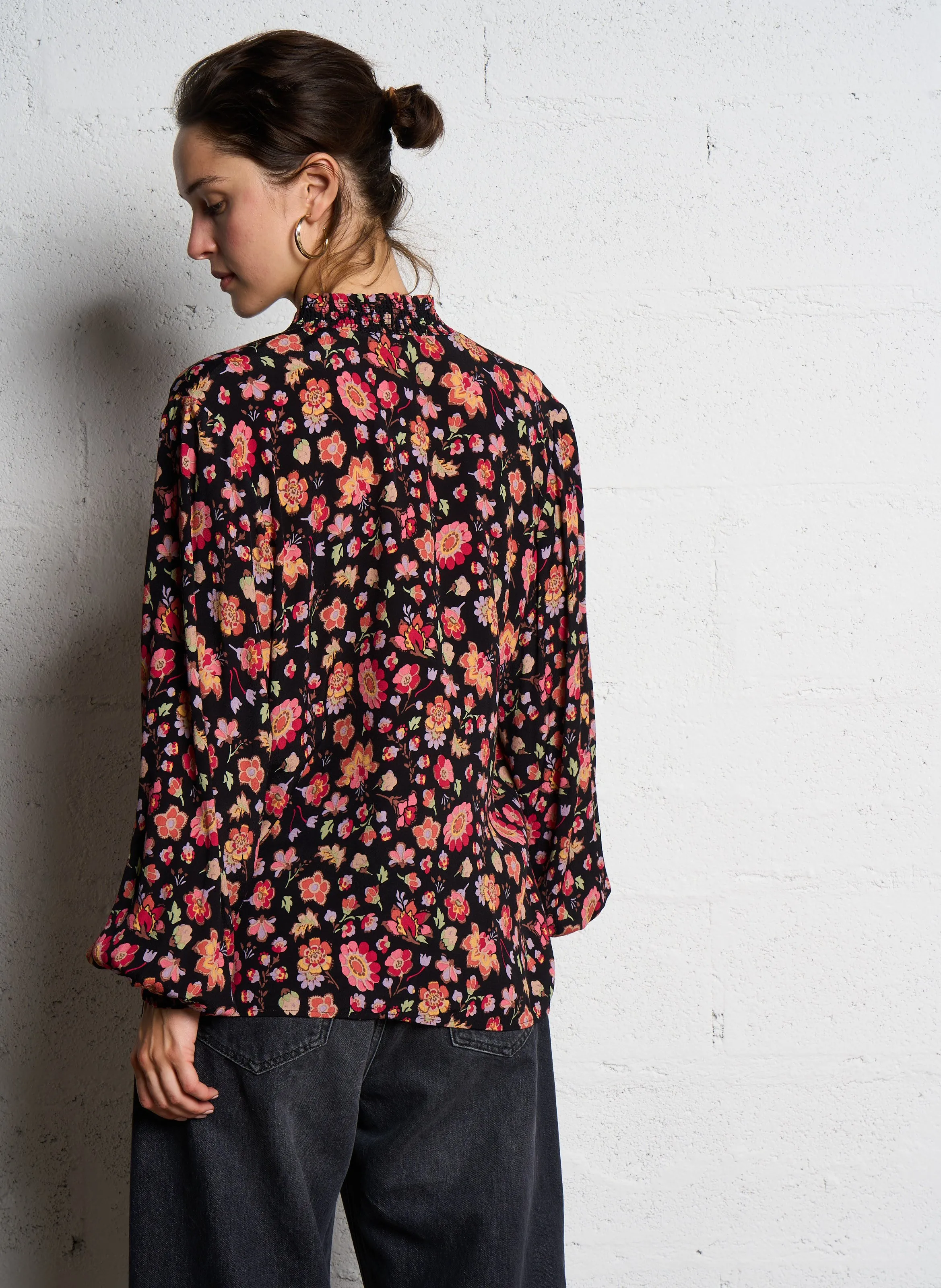 DES PETITS HAUTS ELIZON  CAMISA RECTA ESTAMPADA FLORAL EN MULTICOLOR