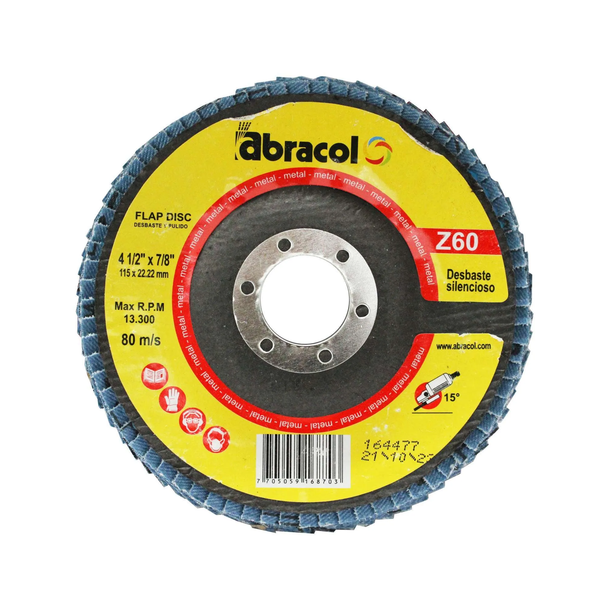 Disco de Desbaste Zirc 4 1/2" x 7/8" 60G
