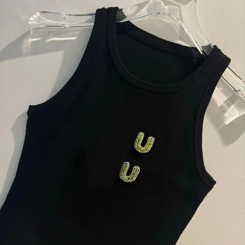 Diseñador Maneveless Knit chaleco elegante Tops de punto delgado con estilo Slim Women Camas de tejido de alta calidad