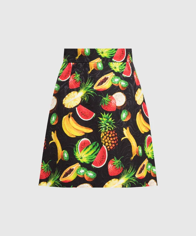 Dolce&Gabbana Black printed skirt