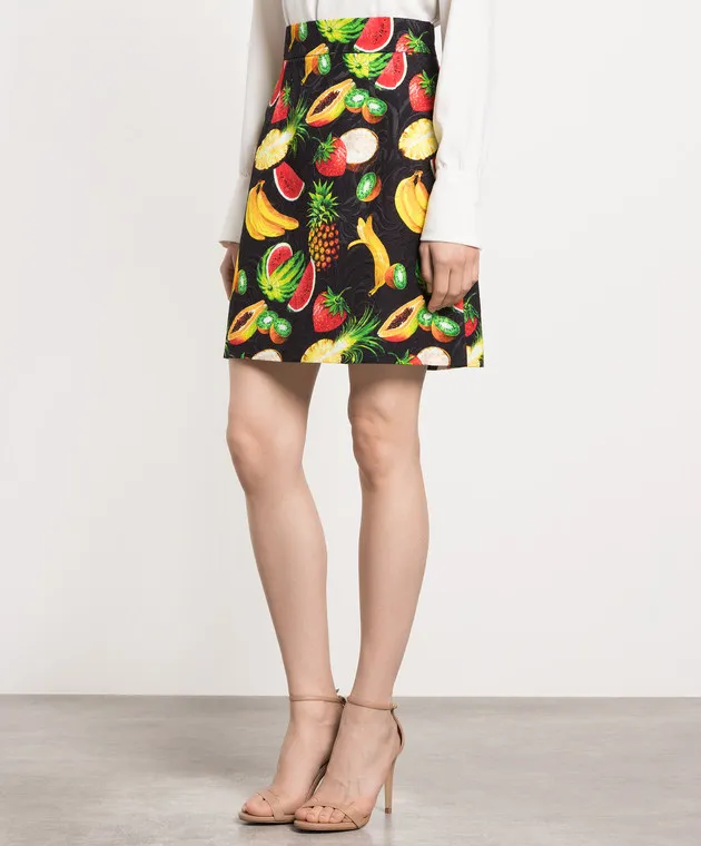 Dolce&Gabbana Black printed skirt