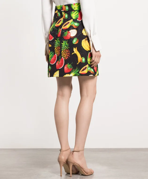 Dolce&Gabbana Black printed skirt