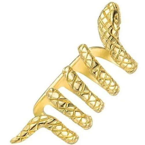 Earcuff plata serpiente bao oro