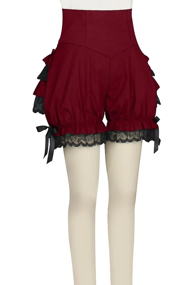 Elegantes pantalones cortos steampunk estrella en Borgoña
