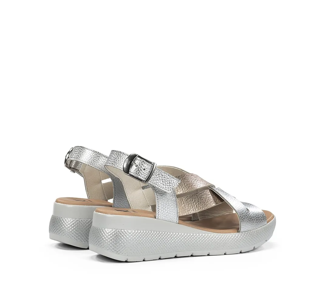EVER D9316 Sandalia Plata