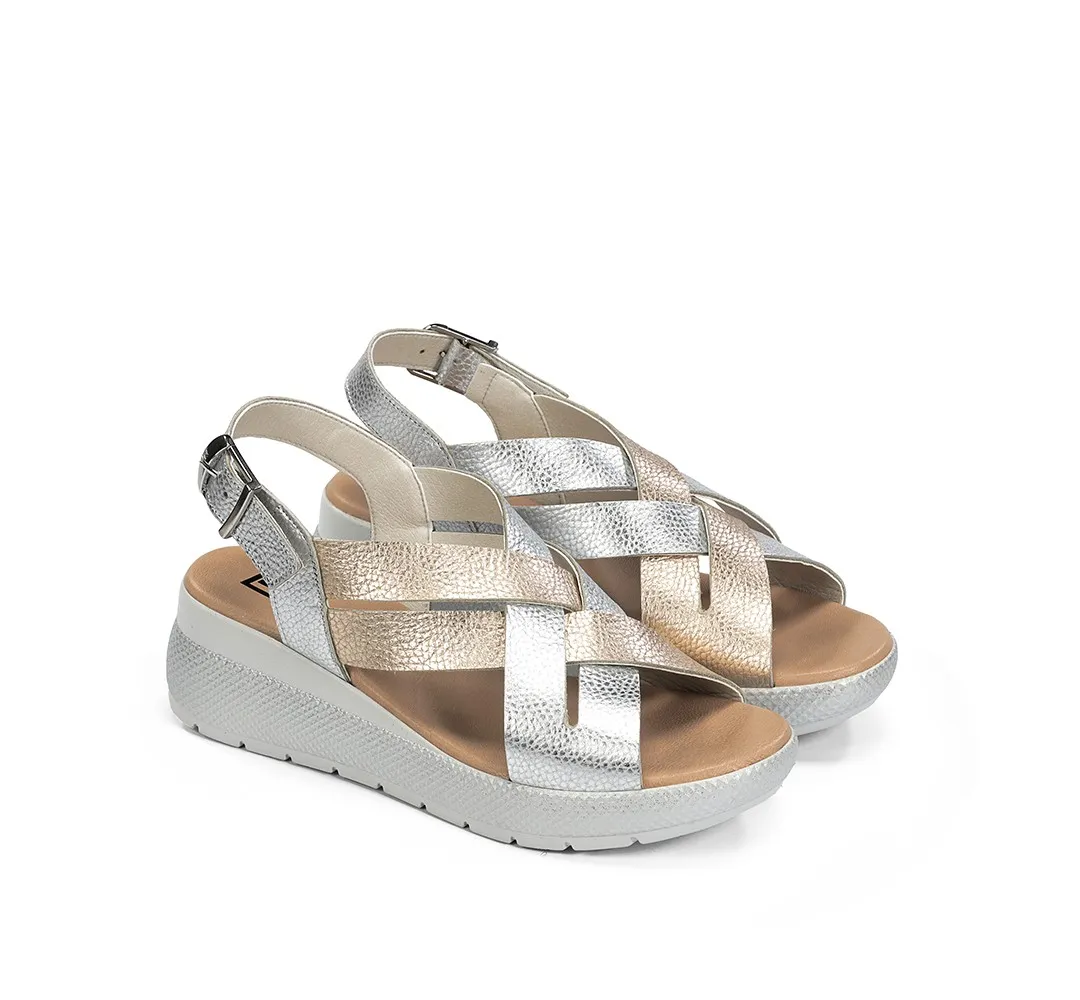 EVER D9316 Sandalia Plata