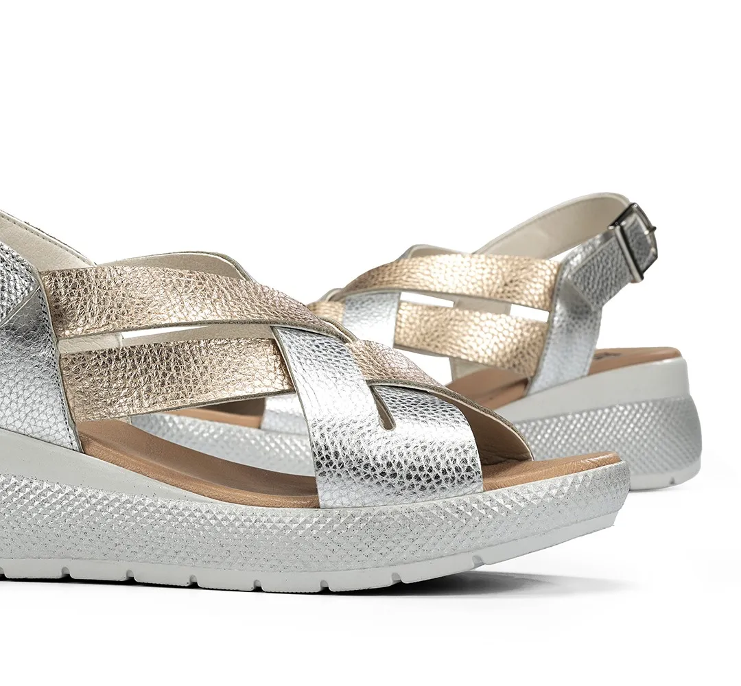 EVER D9316 Sandalia Plata