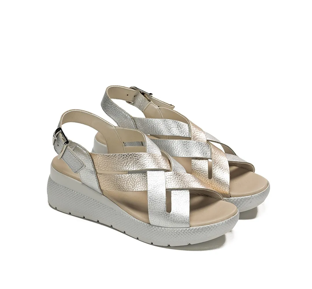 EVER D9316 Sandalia Plata