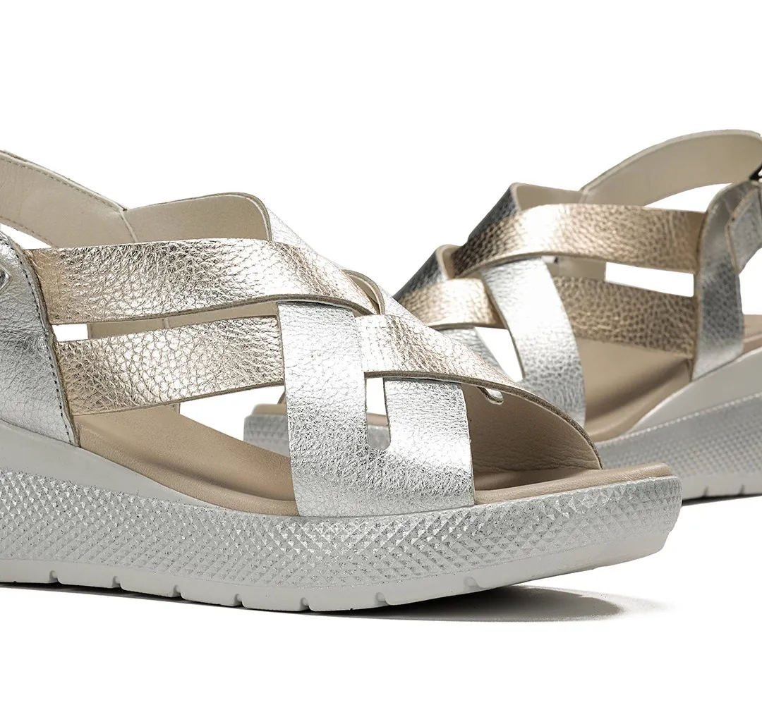 EVER D9316 Sandalia Plata