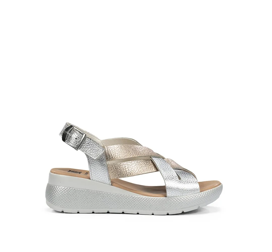 EVER D9316 Sandalia Plata
