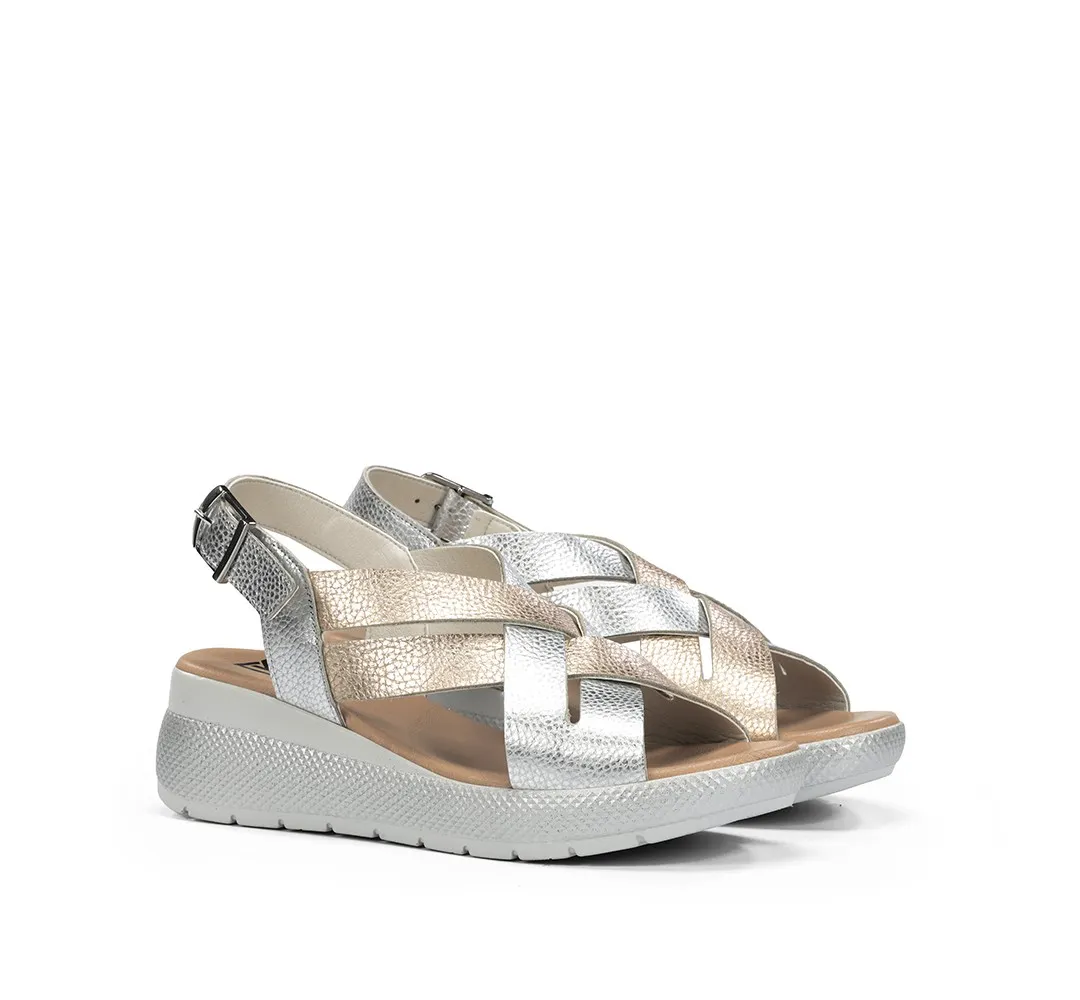 EVER D9316 Sandalia Plata
