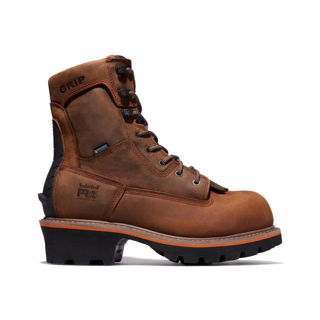 EVERGREEN 8 INCH COMPOSITETOE WATERPROOF LOGGER WORK BOOT BROWN