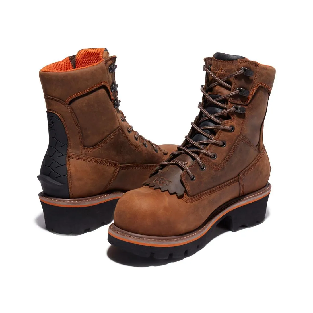 EVERGREEN 8 INCH COMPOSITETOE WATERPROOF LOGGER WORK BOOT BROWN