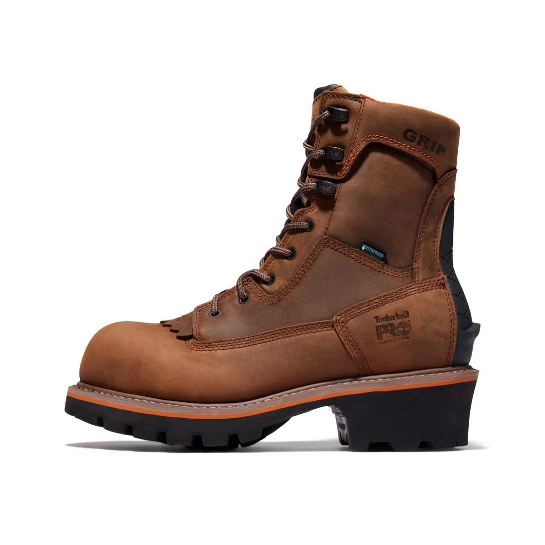 EVERGREEN 8 INCH COMPOSITETOE WATERPROOF LOGGER WORK BOOT BROWN
