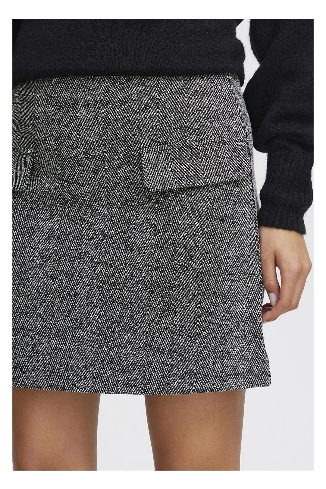 FALDA CORTA MEZCLILLA NEGRO