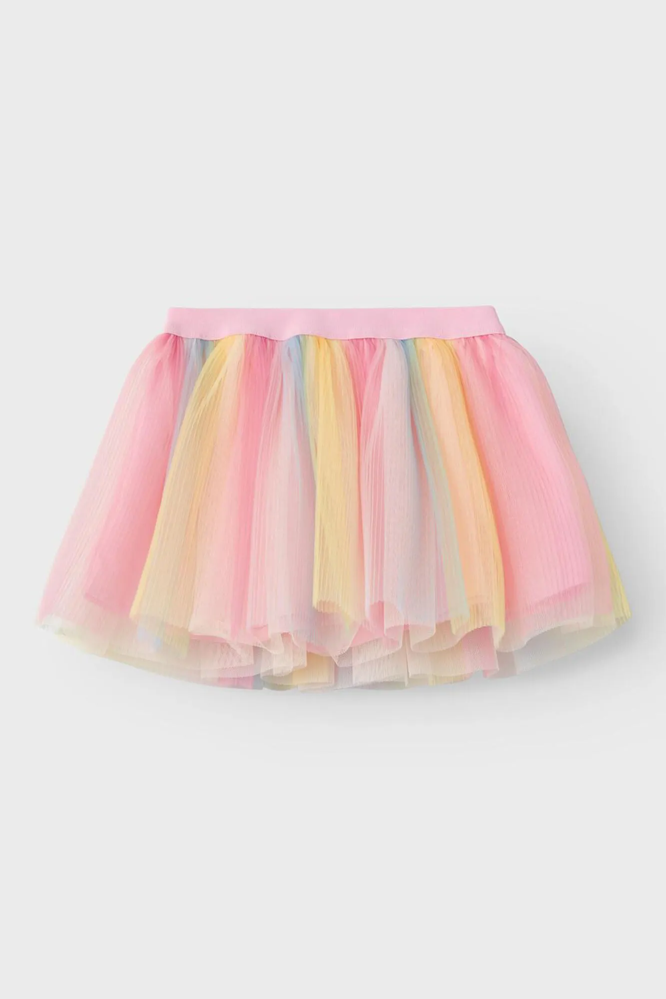 Falda de tul multicolor