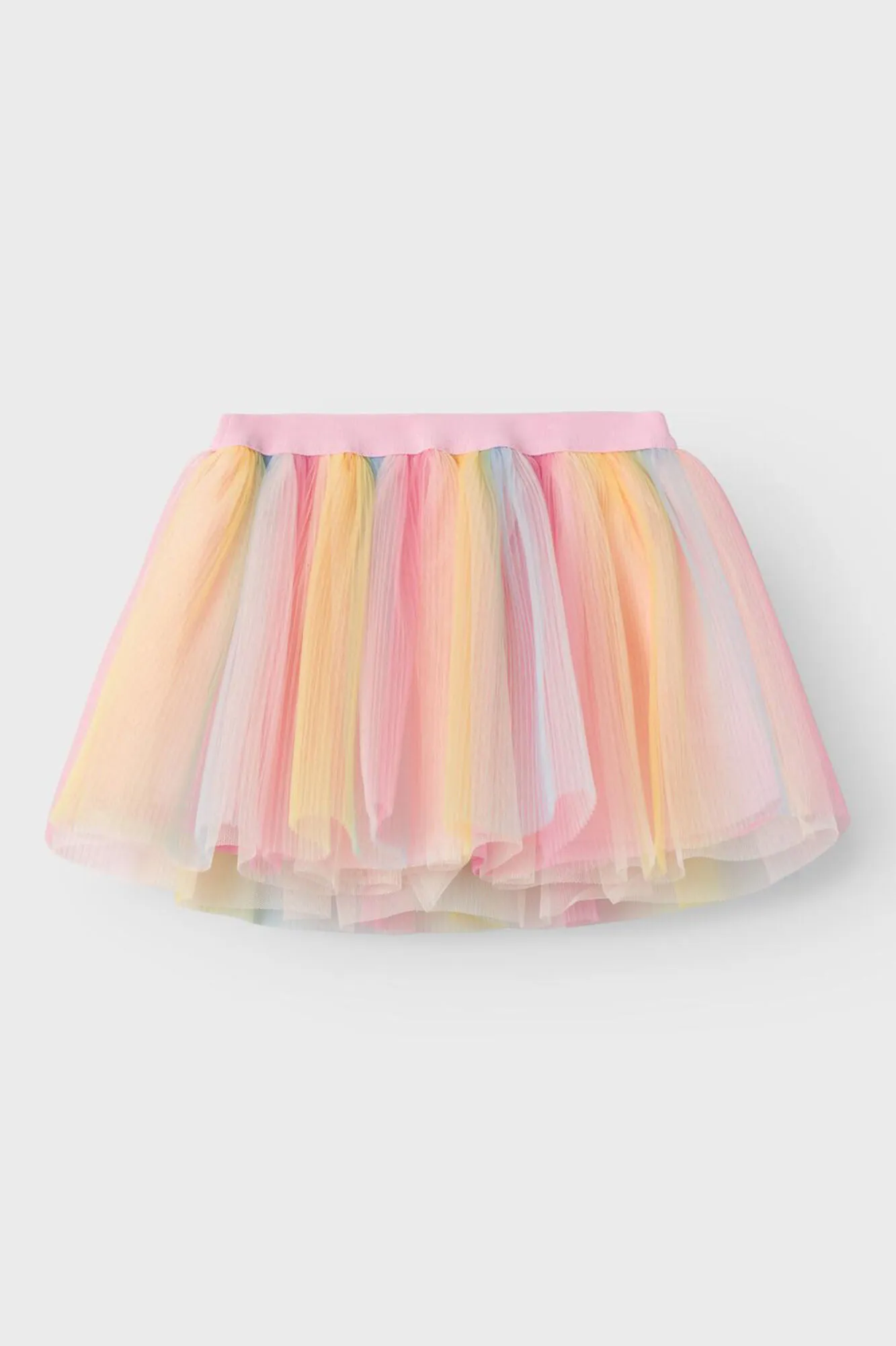 Falda de tul multicolor