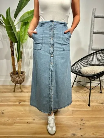Falda Larga Denim SOOTHE