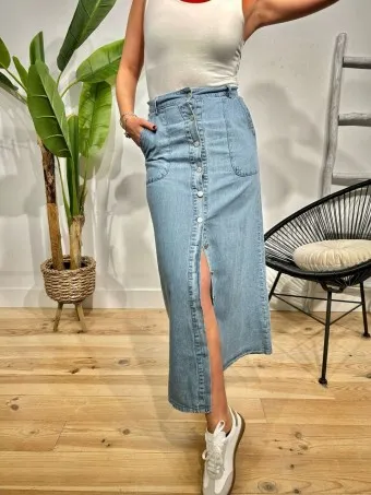 Falda Larga Denim SOOTHE