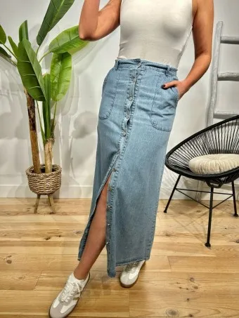 Falda Larga Denim SOOTHE