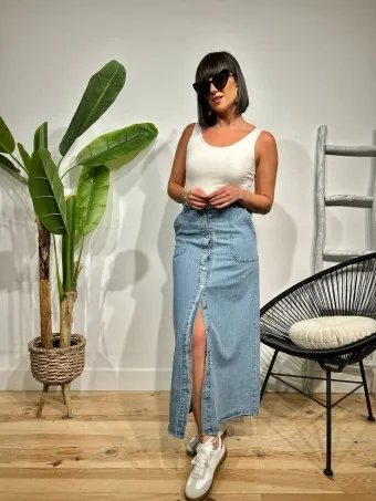 Falda Larga Denim SOOTHE