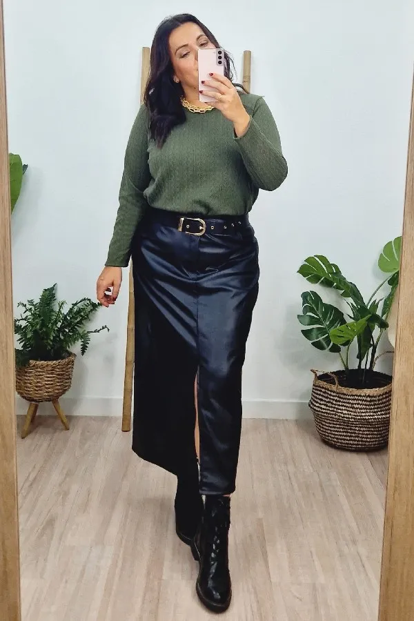 Falda Larga Polipiel