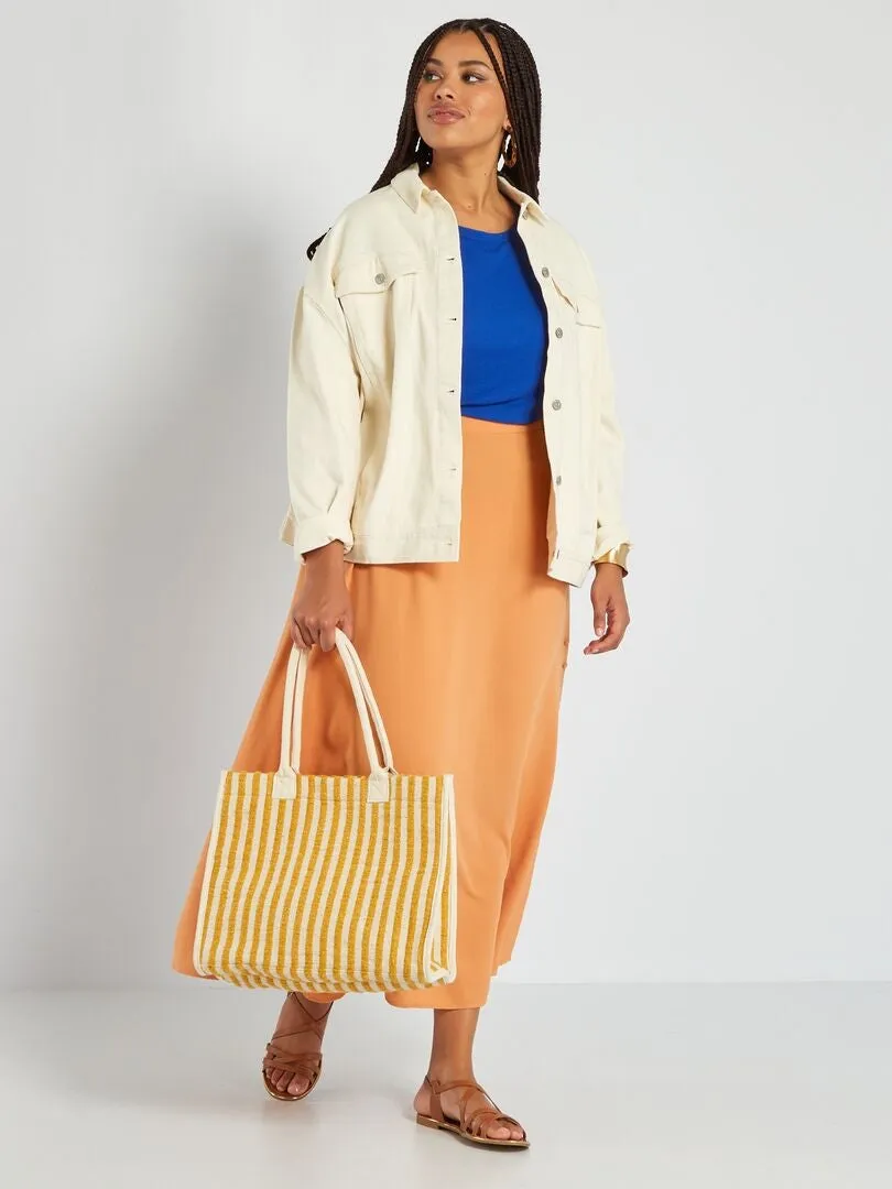 FALDA MIDI  MARRON