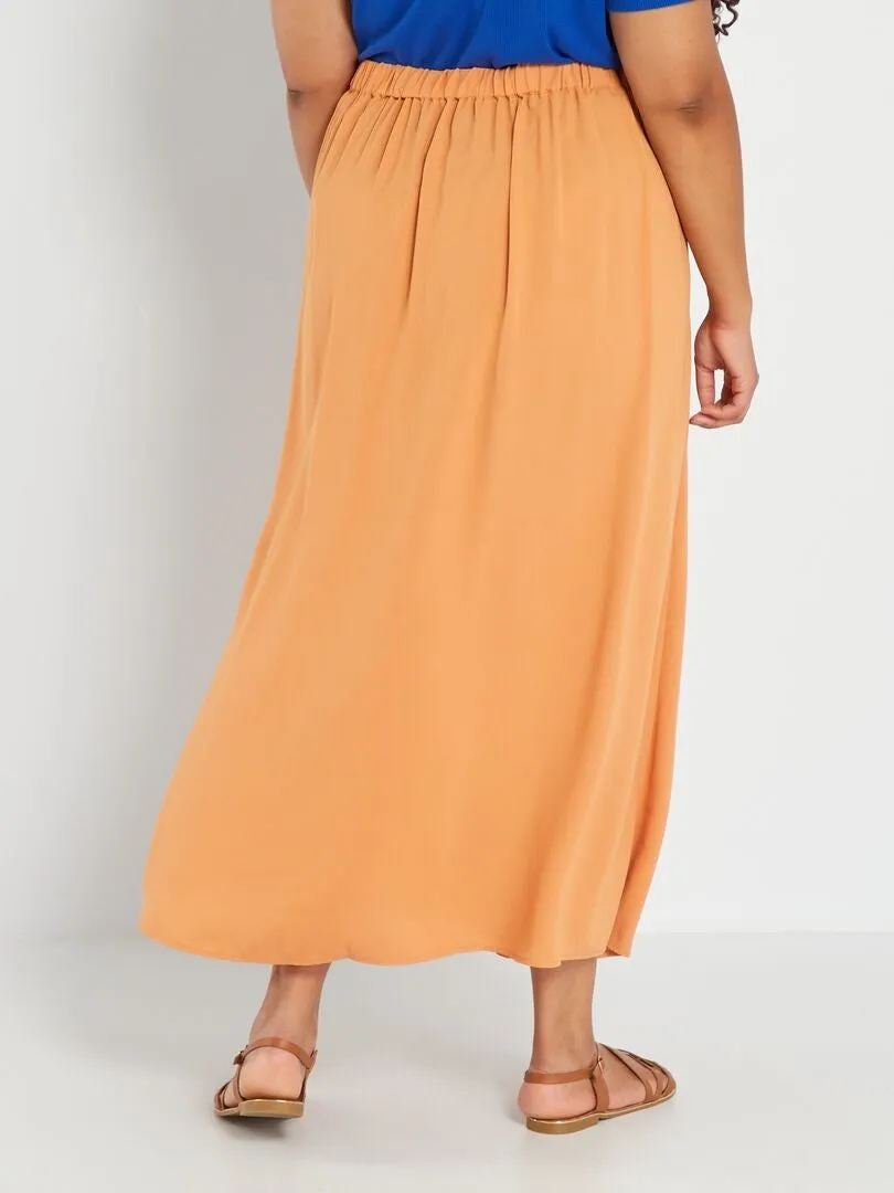 FALDA MIDI  MARRON