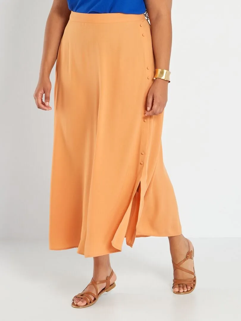 FALDA MIDI  MARRON