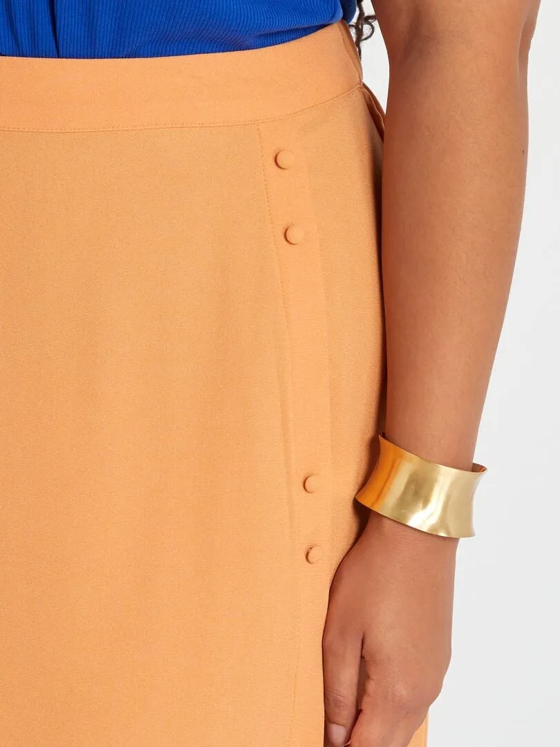 FALDA MIDI  MARRON