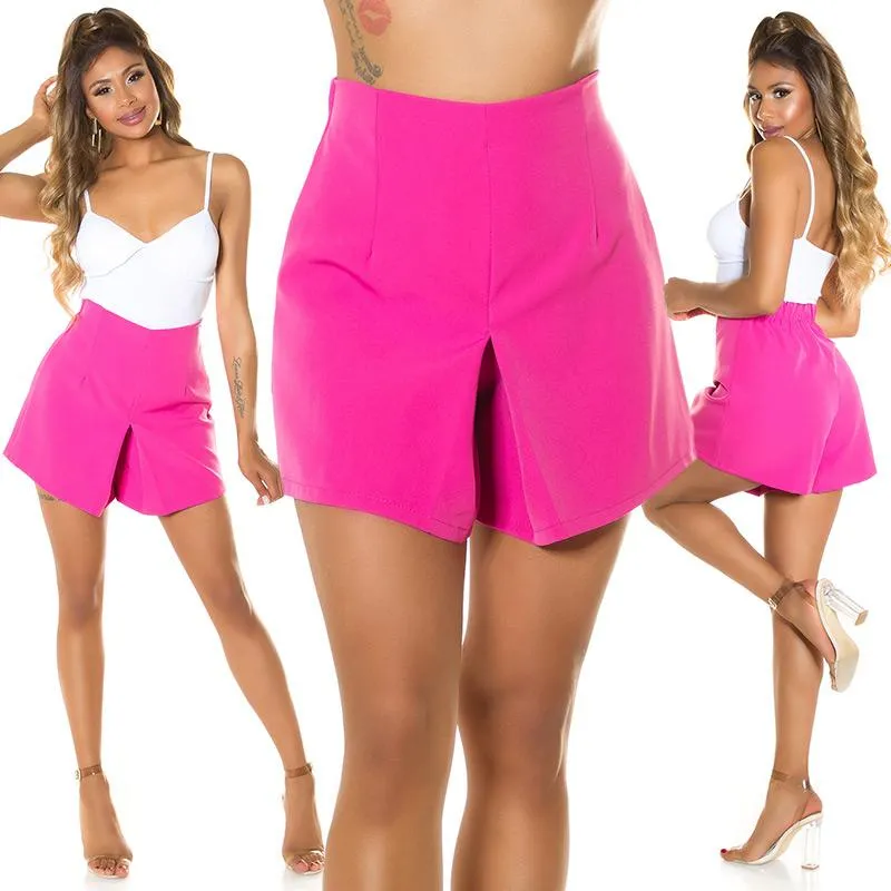 Falda Pantalón de cintura alta Rosa