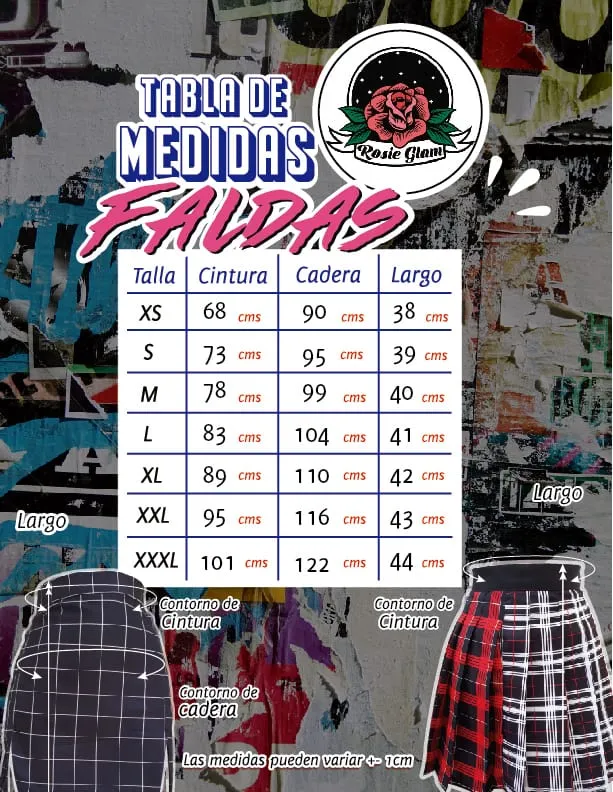 FALDA PLISADA CHAROL  ROSIEGLAM