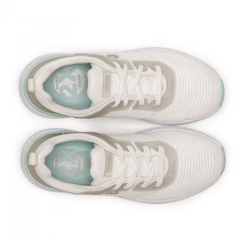 FLUCHOS Time AT107 Negro rosa y Blanco. Deportivo Atom cordones mujer