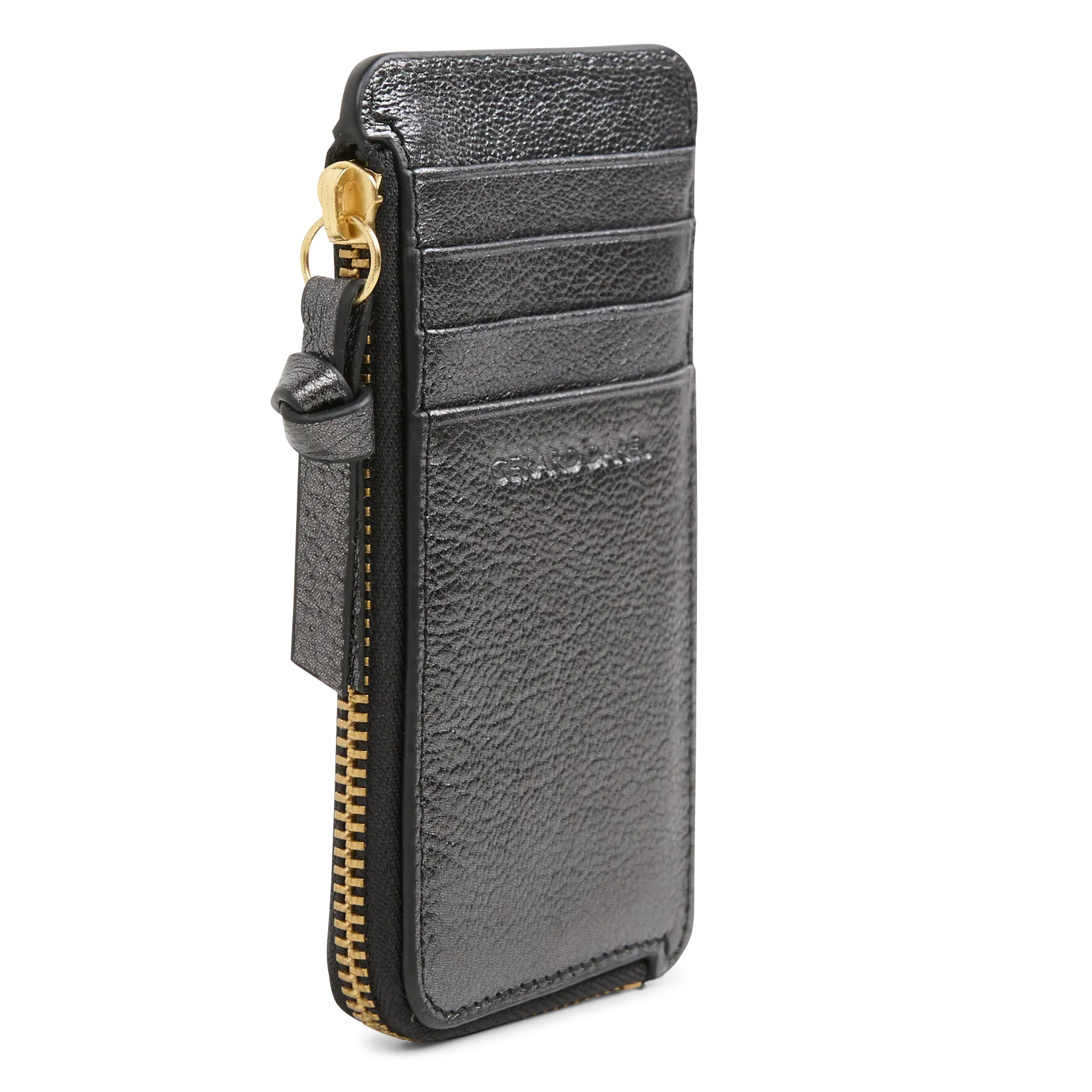 GERARD DAREL LE CARDHOLDER  PORTA TARJETAS DE CUERO EN GRIS