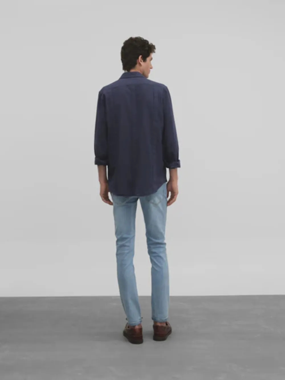 GUAYABERA  SILBON SPORT LINOALGODON MARINO
