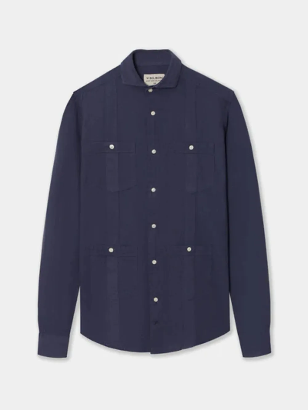 GUAYABERA  SILBON SPORT LINOALGODON MARINO