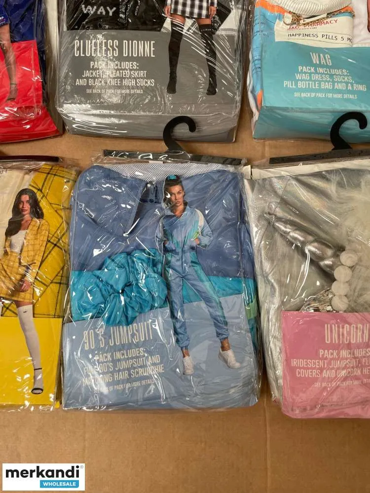 HALLOWEEN / DISFRAZ PARA ADULTOS  NUEVO, EN BOLSAS DE POLIETILENO, CON ETIQUETAS.