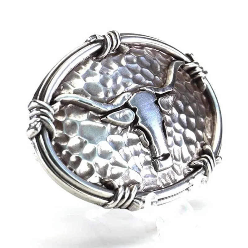 Hebilla Ariat Bull Plata